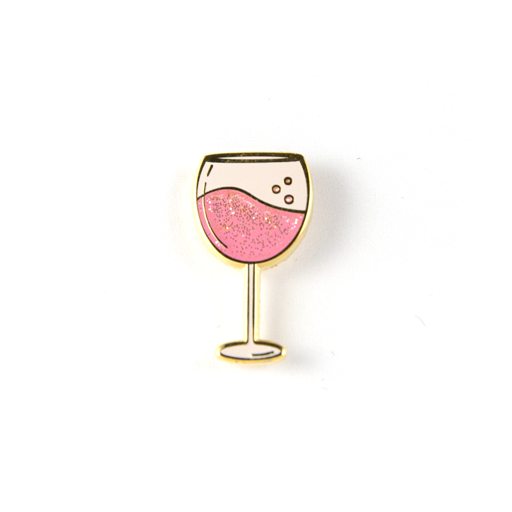 Rosé Glass Pin